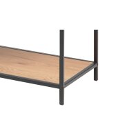 Regal Seaford im Industrielook als Wohnzimmermöbel Wildeiche & Schwarz - ca. 114 x 78 cm