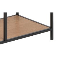 Regal Seaford im Industrielook auch als Flurmöbel einsetzbar Wildeiche & Schwarz – ca. 77 x 185 cm