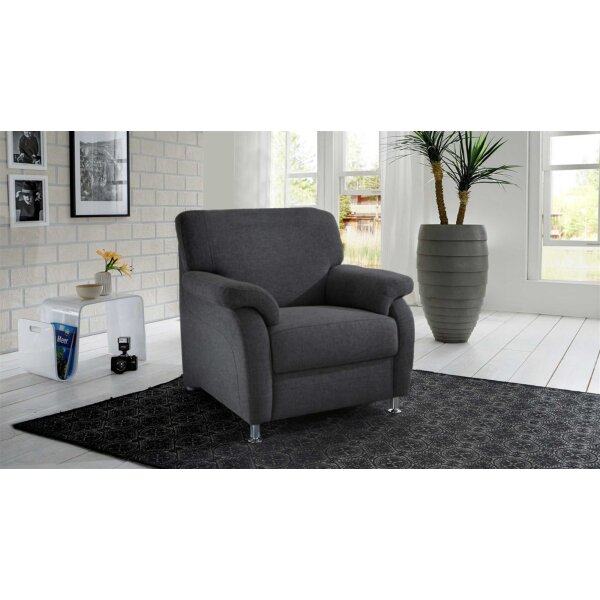 Modulmaster MM-ZE1004 - Polstersessel anthrazitfarbener CleverCleanbezug & Chromfüße