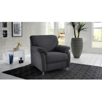 Modulmaster MM-ZE1004 - Polstersessel anthrazitfarbener CleverCleanbezug & Chromfüße