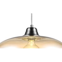 GLOBO Hängelampe Lille amberfarbenes Glas & Nickel – Durchmesser ca. 40 cm
