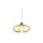 GLOBO Hängelampe Lille amberfarbenes Glas & Nickel – Durchmesser ca. 40 cm