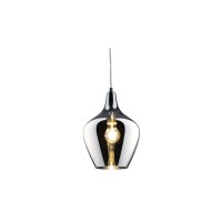 GLOBO Hängelampe Paso rauchfarbenes Glas & Nickel - Durchmesser ca. 22 cm