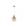 GLOBO Hängelampe Paso amberfarbenes Glas & Nickel – Durchmesser ca. 22 cm