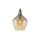 GLOBO Hängelampe Paso amberfarbenes Glas & Nickel – Durchmesser ca. 22 cm