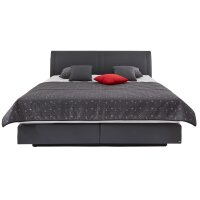 Interliving Boxspringbett Serie 1401 dunkelgraue Mikrofaser Amarillo 517000 – Liegefläche ca. 180 x 200 cm