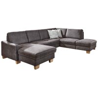 Modulmaster Wohnlandschaft MM-ZE1037 graue Mikrofaser...
