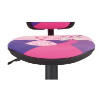 Kinder-Drehstuhl Ministyle pinker Motivbezug Cartoon Fox Princess & schwarzes Drehkreuz