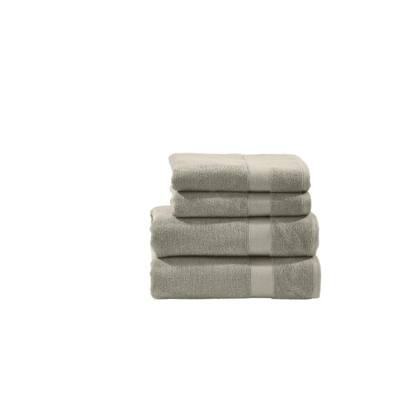 done.® Handtuch-Set Deluxe für Ihre Heimtextilien taupefarbene Baumwolle – vierteilig