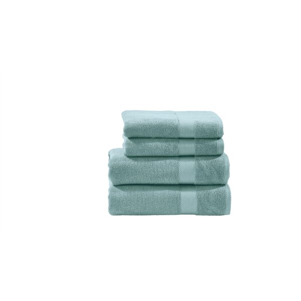 done.® Handtuch-Set Deluxe für Ihre Heimtextilien oceanfarbene Baumwolle – vierteilig