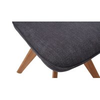 Interliving Esszimmer Serie 5102 – Polsterstuhl mit Drehfunktion graphitfarbener Bezug Tirol 480 & Wildeiche