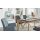 Interliving Esszimmer Serie 5102 – Polsterstuhl mit Drehfunktion graphitfarbener Bezug Tirol 480 & Wildeiche