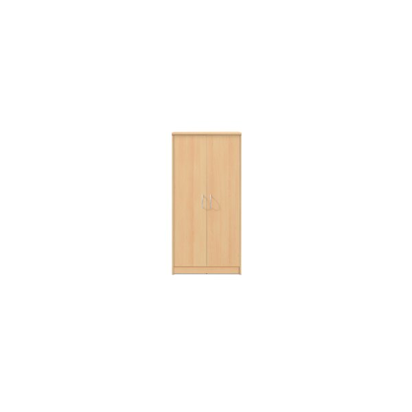 Aktenschrank buchefarbene Kunststoffoberflächen – zwei Türen, Höhe ca. 148 cm