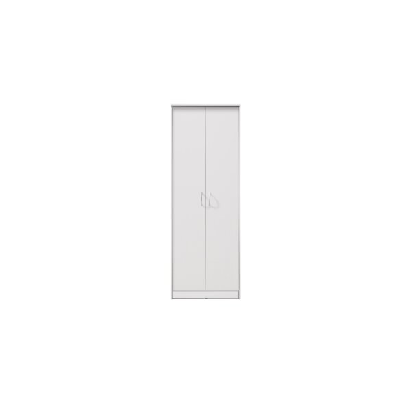 Aktenschrank weiße Kunststoffoberflächen – zwei Türen, Höhe ca. 198 cm