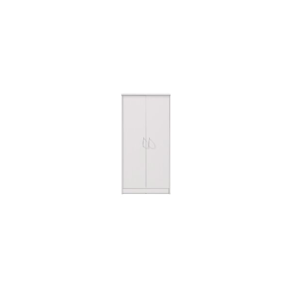 Aktenschrank weiße Kunststoffoberflächen – zwei Türen, Höhe ca. 148 cm