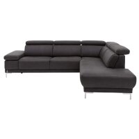 Interliving Sofa Serie 4252 – Ecksofa anthrazitfarbener Stoffbezug Büffel & Metallfüße – Stellfläche ca. 275 x 220 cm