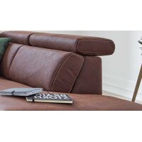 Interliving Sofa Serie 4252 – Ecksofa schokofarbener Stoffbezug Büffel & Buchenholzfüße – Stellfläche ca. 275 x 220 cm