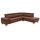Interliving Sofa Serie 4252 – Ecksofa schokofarbener Stoffbezug Büffel & Buchenholzfüße – Stellfläche ca. 275 x 220 cm