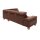Interliving Sofa Serie 4252 – Ecksofa schokofarbener Stoffbezug Büffel & Buchenholzfüße – Stellfläche ca. 275 x 220 cm