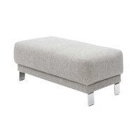 Interliving Sofa Serie 4252 – Polsterhocker stahlfarbener Bezug Sneak 149 & Metallfüße 4.31 – ca. 125 x 65 cm