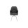 Interliving Esszimmer Serie 5104 – Armlehnstuhl schwarzes Leder Raven & Edelstahlgestell
