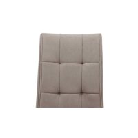 Interliving Esszimmer Serie 5104 – Schwingstuhl graue Mikrofaser Dove & Edelstahlgestell