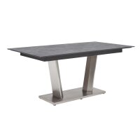Interliving Esszimmer Serie 5104 – Auszugtisch terrafarbene Tischplatte & Edelstahlgestell – ca. 180-240 x 100 cm