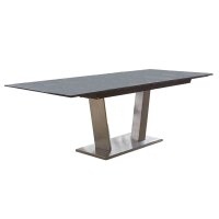 Interliving Esszimmer Serie 5104 – Auszugtisch terrafarbene Tischplatte & Edelstahlgestell – ca. 180-240 x 100 cm