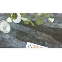 Interliving Esszimmer Serie 5104 – Auszugtisch dunkelgraue Tischplatte Industrial & schwarzes Metallgestell – Durchmesser ca. 120-180 cm