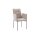 Interliving Esszimmer Serie 5104 – Armlehnstuhl graue Mikrofaser Dove & schwarzes Metallgestell