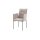 Interliving Esszimmer Serie 5104 – Armlehnstuhl graue Mikrofaser Dove & schwarzes Metallgestell