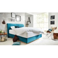 Interliving Boxspringbett Serie 1401 petrolfarbenes...