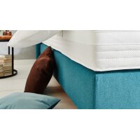 Interliving Boxspringbett Serie 1401 petrolfarbenes Flachgewebe Neo 485200 – Liegefläche ca. 180 x 200 cm