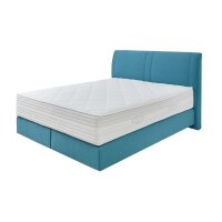 Interliving Boxspringbett Serie 1401 petrolfarbenes Flachgewebe Neo 485200 – Liegefläche ca. 180 x 200 cm