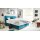 Interliving Boxspringbett Serie 1401 petrolfarbenes Flachgewebe Neo 485200 – Liegefläche ca. 180 x 200 cm