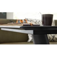 Interliving Esszimmer Serie 5105 – Esstisch betonfarbenes HPL & schwarzes Metall – ca. 220 x 100 cm