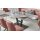 Interliving Esszimmer Serie 5105 – Esstisch betonfarbenes HPL & schwarzes Metall – ca. 220 x 100 cm