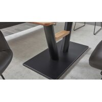 Interliving Esszimmer Serie 5105 – Esstisch Charaktereiche & schwarzes Metall – ca. 160 x 90 cm