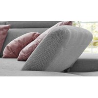 Interliving Sofa Serie 4251 – Funktions-Ecksofa platinfarbener Bezug Active Line Vaneo 07 & silberfarbene Metallfüße – Stellfläche ca. 300 x 225 cm