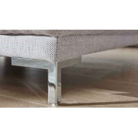 Interliving Sofa Serie 4251 – Funktions-Ecksofa platinfarbener Bezug Active Line Vaneo 07 & silberfarbene Metallfüße – Stellfläche ca. 300 x 225 cm