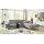 Interliving Sofa Serie 4251 – Funktions-Ecksofa platinfarbener Bezug Active Line Vaneo 07 & silberfarbene Metallfüße – Stellfläche ca. 300 x 225 cm