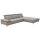 Interliving Sofa Serie 4251 – Funktions-Ecksofa platinfarbener Bezug Active Line Vaneo 07 & silberfarbene Metallfüße – Stellfläche ca. 300 x 225 cm