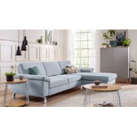 SOFAkultur Programm SK 239 - Ecksofa hellblauer Velour...