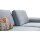 SOFAkultur Programm SK 239 - Ecksofa hellblauer Velour Matrix & Chromfüße – Stellfläche ca. 284 x 185 cm