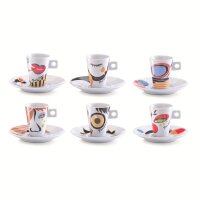 Espressotassen-Set weißes Porzellan &...
