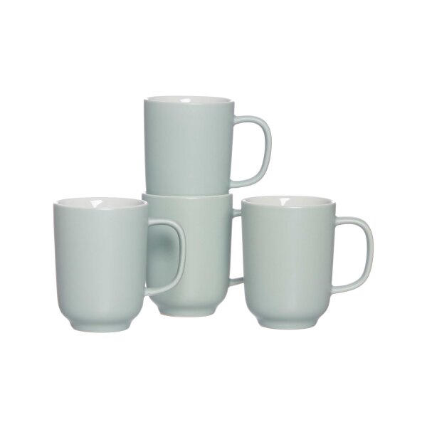 Ritzenhoff & Breker Kaffeebecher Jasper mintfarbene Keramik - vierteilig, ca. 320 ml