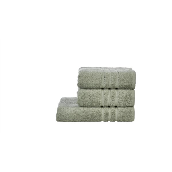 done.® Handtuch-Set Daily Uni khakifarbene Baumwolle – dreiteilig