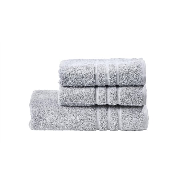 done.® Handtuch-Set Daily Uni silberfarbene Baumwolle – dreiteilig