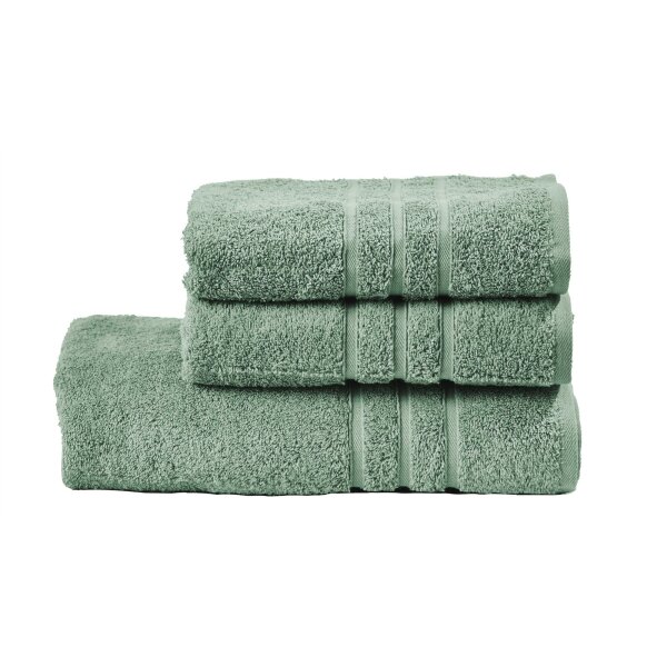 done.® Handtuch-Set Daily Uni eisberggrüne Baumwolle – dreiteilig