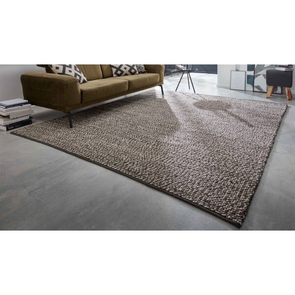 Interliving Teppich Serie B-8001 perlfarbene Schurwolle – ca. 90 x 170 cm